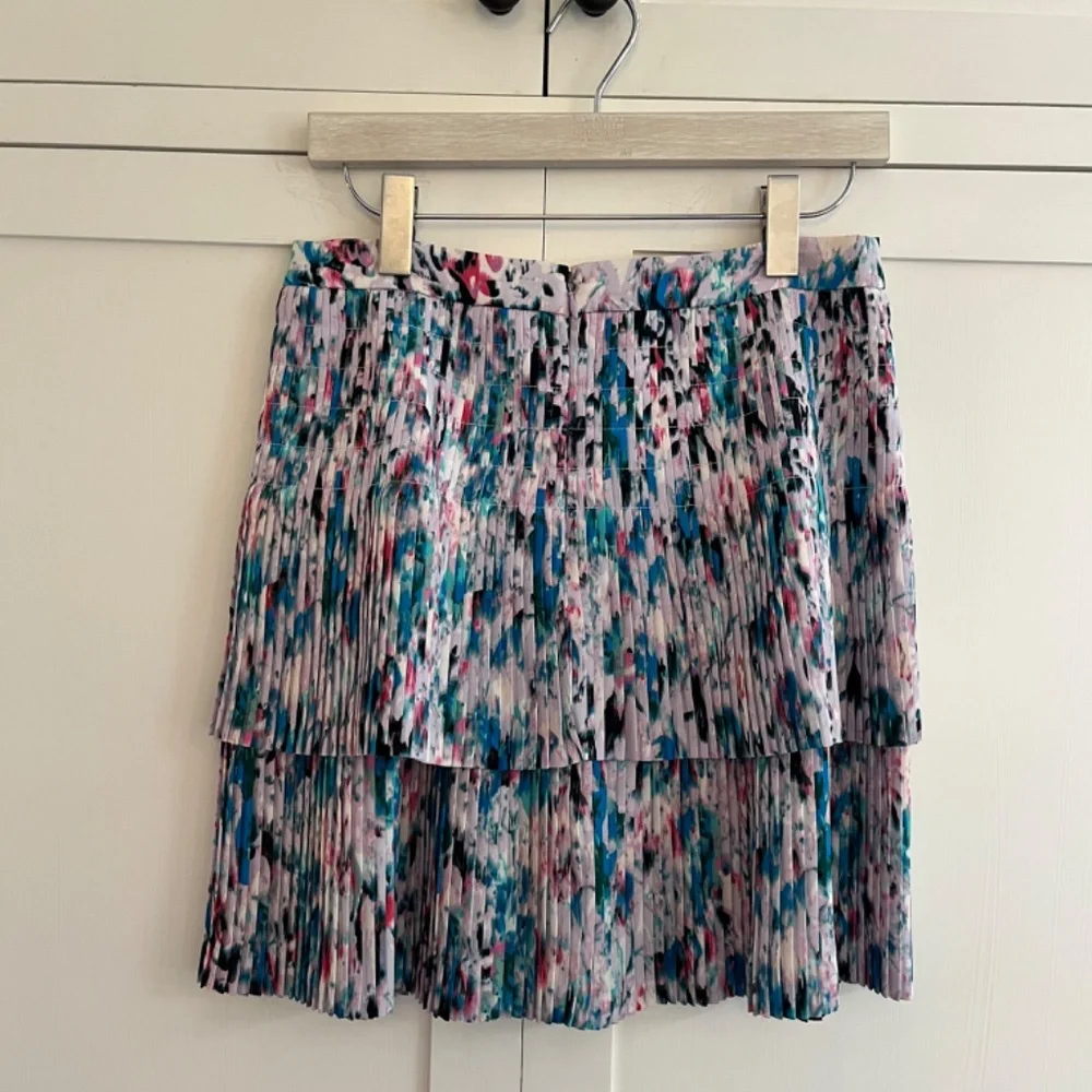 J. Crew Pleated Pink Floral Skirt